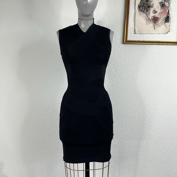 AllSaints Hazel Knitted Bandage Dress - Picture 2 of 7